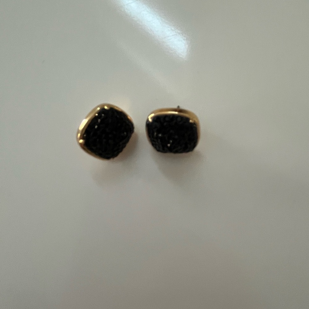 Kate Spade black stud sparkly earrings - Picture 4 of 4